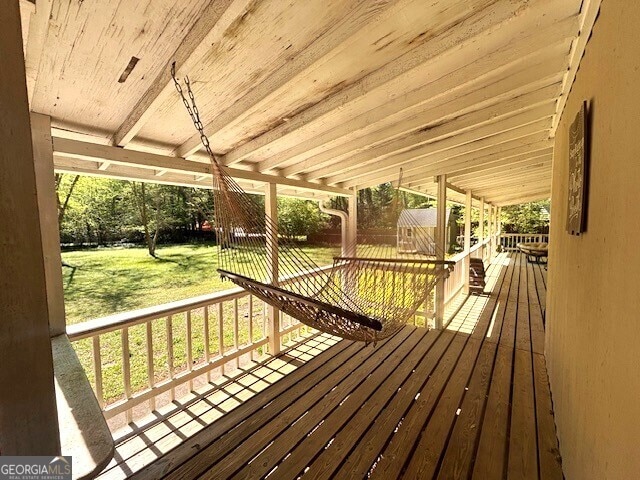 view of wooden deck
