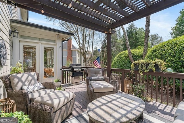 295 Sagamore Cv NW, Sugar Hill, GA 30518 - deck featuring a pergola and area for grilling