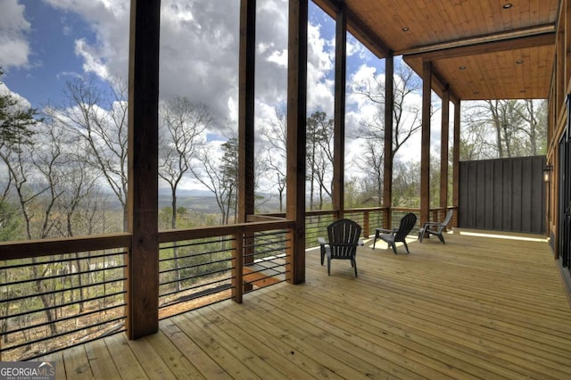 768 Cherokee Cir, Ellijay, GA 30540 - view of wooden terrace