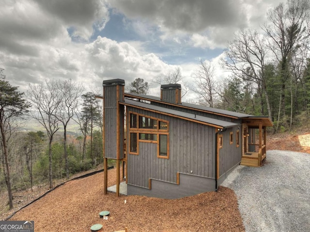 768 Cherokee Cir, Ellijay, GA 30540 - view of side of property with a chimney