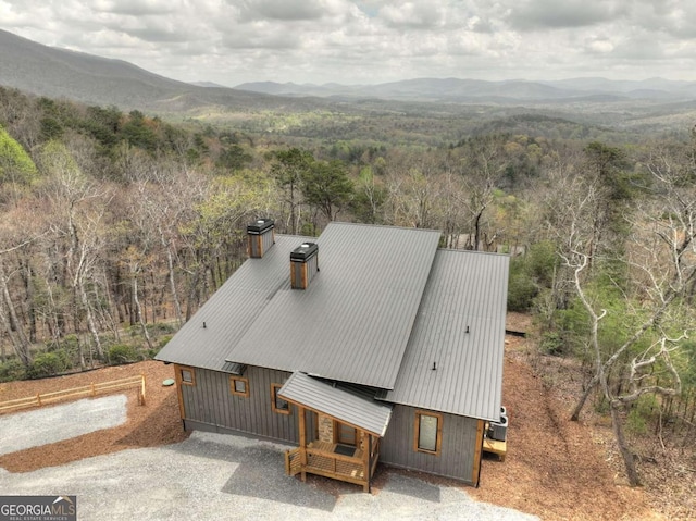 768 Cherokee Cir, Ellijay, GA 30540 - bird's eye view featuring a view of trees and a mountain view