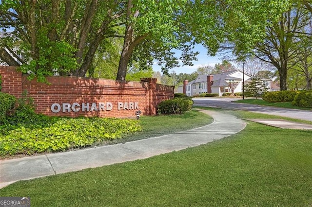 4307 Orchard Park Ct Unit A, Stone Mountain, GA 30083 - community / neighborhood sign featuring a yard and a residential view