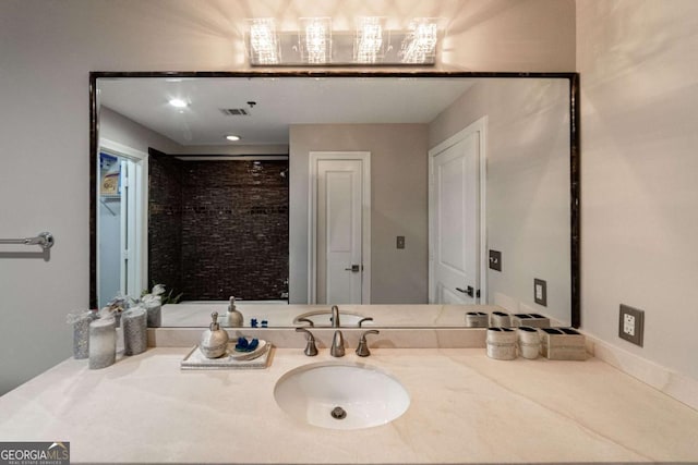 2626 Peachtree Rd NW Unit 412, Atlanta, GA 30305 - bathroom featuring vanity and visible vents