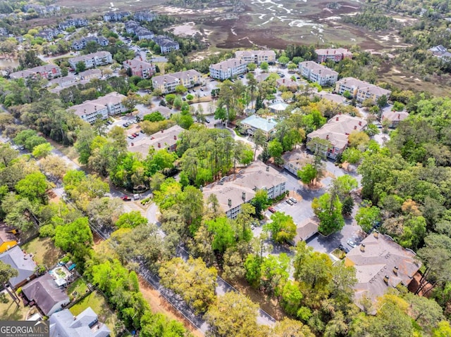 drone / aerial view featuring a residential view