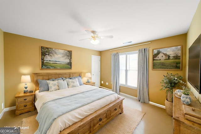 31 Vine Creek Ln, Acworth, GA 30101 - bedroom with baseboards and ceiling fan