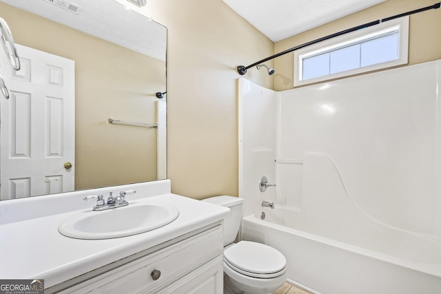 1016 Borrington Ln, Stockbridge, GA 30281 - bathroom with vanity and bathing tub / shower combination