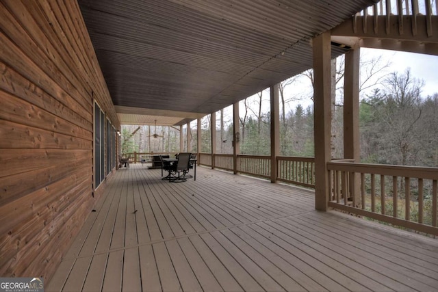 view of wooden terrace