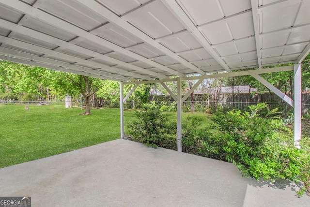 197 Sequoia Cir, Hinesville, GA 31313 - fenced backyard with a patio