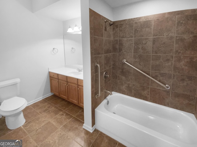 409 Kenley Ct, Mcdonough, GA 30253 - bathroom with vanity and bathing tub / shower combination