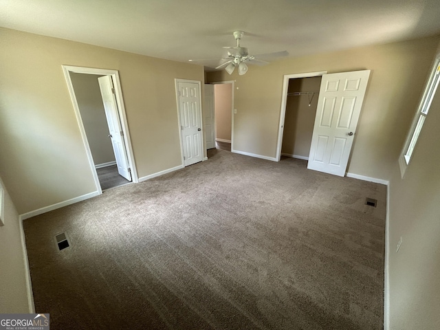 219 Hammerhawk Rd, Griffin, GA 30223 - unfurnished bedroom featuring carpet floors, baseboards, a closet, and visible vents