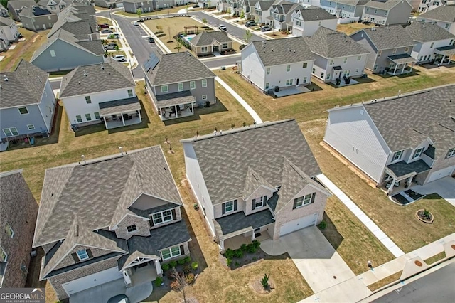 aerial view featuring a residential view