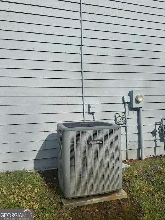 details featuring cooling unit and electric meter
