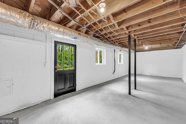 view of basement