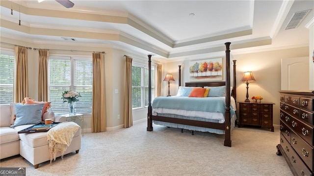 104 Kremer Falls Trce, Canton, GA 30114 - carpeted bedroom featuring crown molding and a raised ceiling
