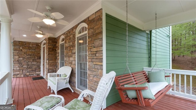 104 Kremer Falls Trce, Canton, GA 30114 - porch with ceiling fan
