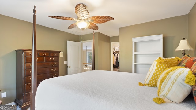 bedroom featuring a ceiling fan