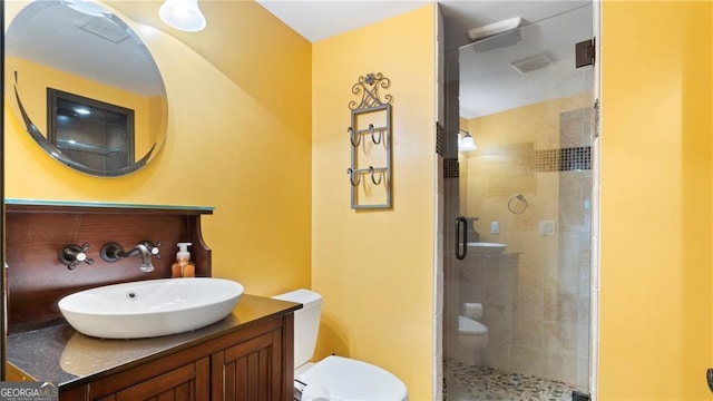 104 Kremer Falls Trce, Canton, GA 30114 - full bath featuring toilet, a shower stall, and vanity