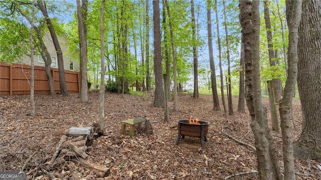 104 Kremer Falls Trce, Canton, GA 30114 - view of yard featuring a fire pit