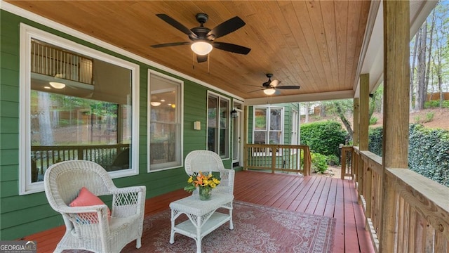 104 Kremer Falls Trce, Canton, GA 30114 - deck featuring a ceiling fan