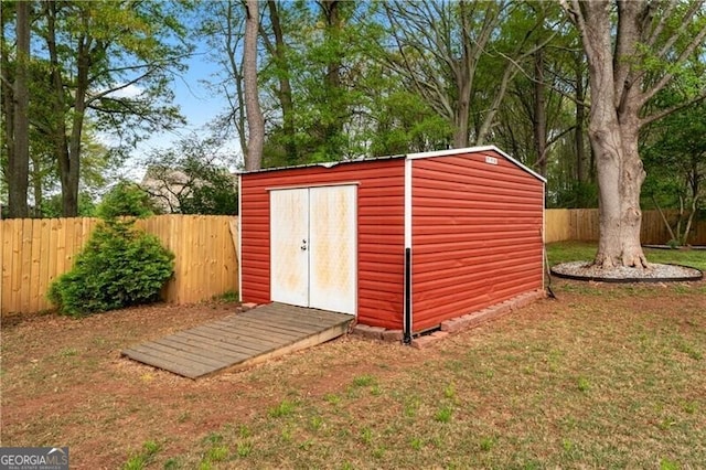 698 Jefferson Hwy, Winder, GA 30680 - view of shed featuring a fenced backyard