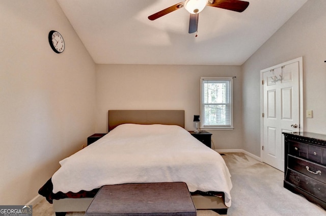 6040 Carriage Dr, Cumming, GA 30028 - bedroom featuring light carpet, visible vents, baseboards, and lofted ceiling