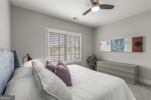 111 Brighton Blvd, Woodstock, GA 30188 - bedroom with baseboards, a ceiling fan, visible vents, and carpet floors