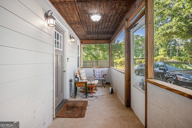 view of sunroom / solarium
