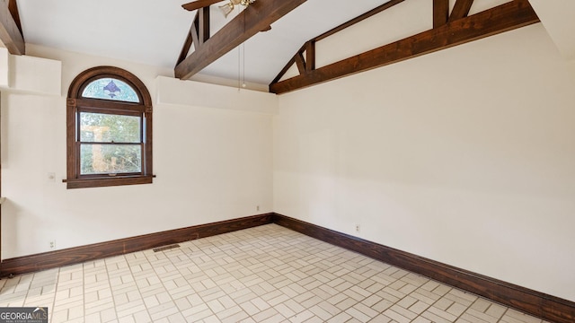 316 E 3rd Ave, Rome, GA 30161 - empty room featuring baseboards, brick patterned flooring, and ceiling fan