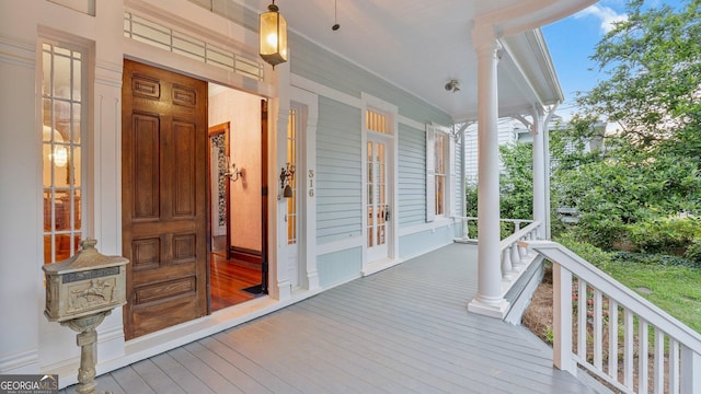 316 E 3rd Ave, Rome, GA 30161 - wooden terrace featuring covered porch