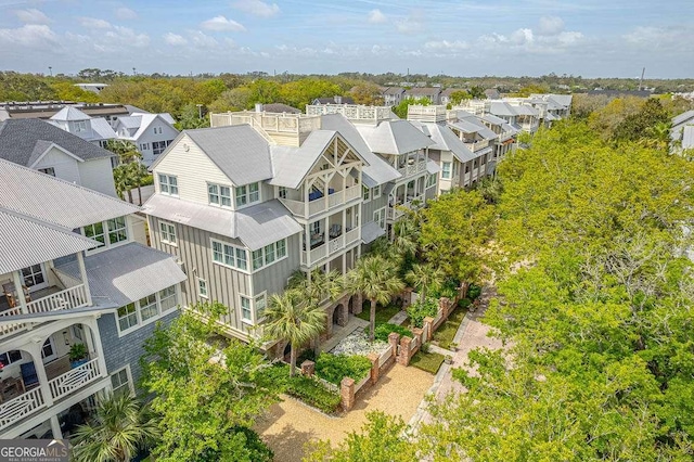 17 Sea Oats Ln, Saint Simons, GA 31522 - drone / aerial view featuring a residential view