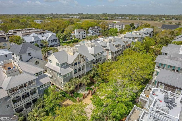 17 Sea Oats Ln, Saint Simons, GA 31522 - drone / aerial view with a residential view