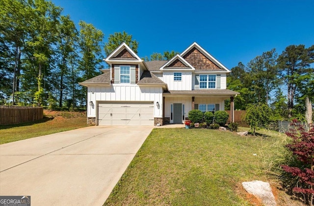 5321 Felles Way, Forsyth, GA 31029 - craftsman inspired home featuring board and batten siding, concrete driveway, and a shingled roof