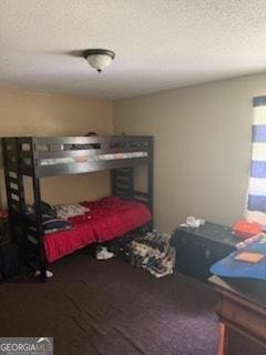 bedroom with a textured ceiling