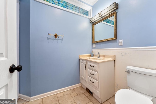 209 Westminster Hwy, Westminster, SC 29693 - half bathroom with vanity and wainscoting