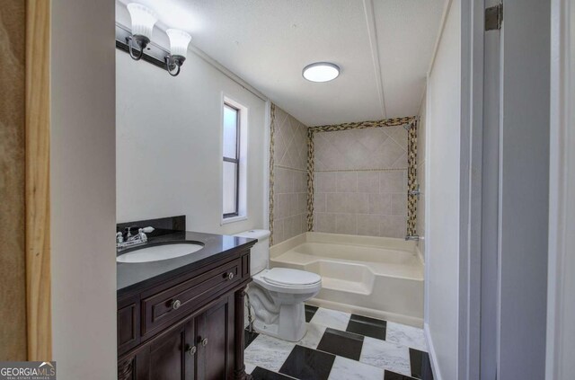 290 Mount Moriah Rd, Dallas, GA 30132 - bathroom with bathing tub / shower combination, vanity, and toilet