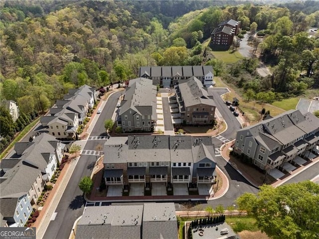 825 Maplewood Dr, Roswell, GA 30075 - bird's eye view featuring a wooded view and a residential view