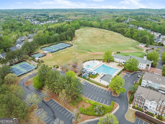 6058 Grand Reunion Dr, Hoschton, GA 30548 - aerial view with a forest view