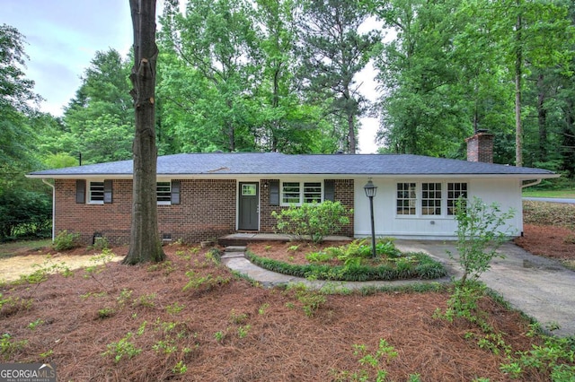 3647 Miller St, Lithia Springs, GA 30122 - ranch-style home featuring a chimney and brick siding