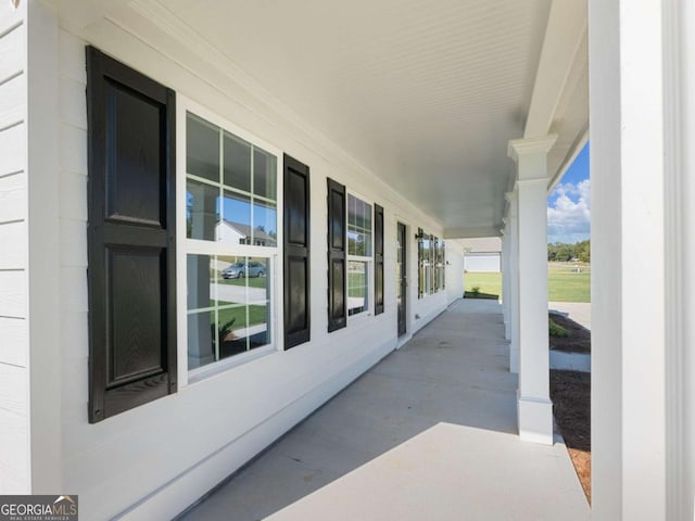 view of patio with covered porch