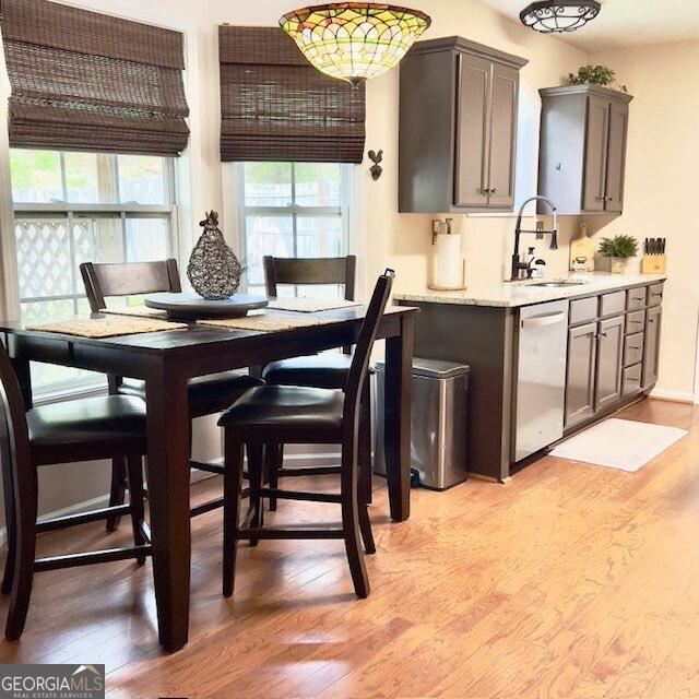 33 Mountain View Dr, Rockmart, GA 30153 - dining space with light wood-type flooring