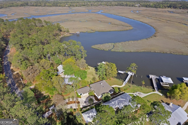 2091 Juliention Dr NE, Townsend, GA 31331 - drone / aerial view featuring a water view
