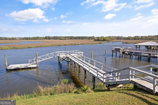 2091 Juliention Dr NE, Townsend, GA 31331 - dock area featuring a water view