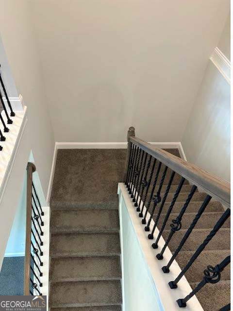 3383 Milan Court Lot 4; Plapprox Sqft 1, Douglasville, GA 30135 - stairs featuring baseboards