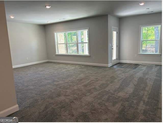 3383 Milan Court Lot 4; Plapprox Sqft 1, Douglasville, GA 30135 - spare room featuring dark colored carpet, baseboards, and recessed lighting