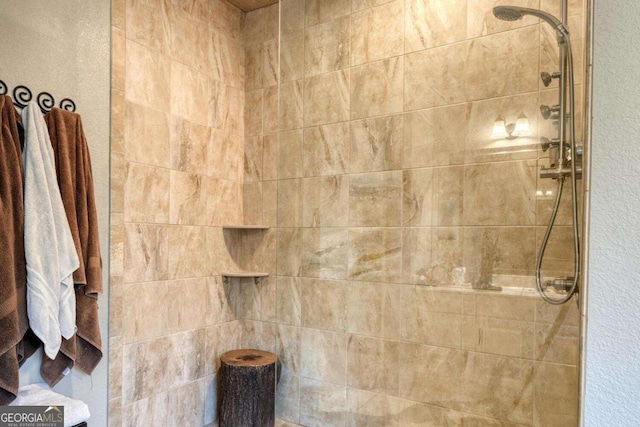 bathroom with a walk in shower