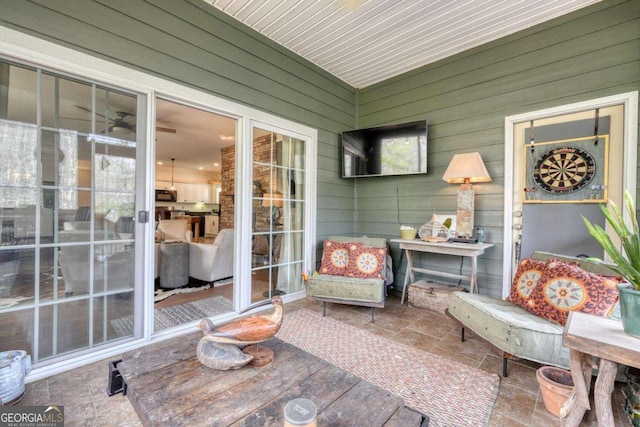 view of sunroom