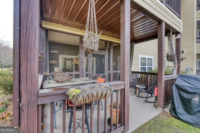 view of patio / terrace with a grill
