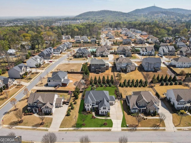 214 Leland Way, Woodstock, GA 30188 - birds eye view of property with a mountain view and a residential view