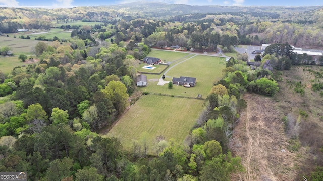 745 Pleasant Valley Rd SE, Silver Creek, GA 30173 - aerial view of property's location with rural landscape and a heavily wooded area