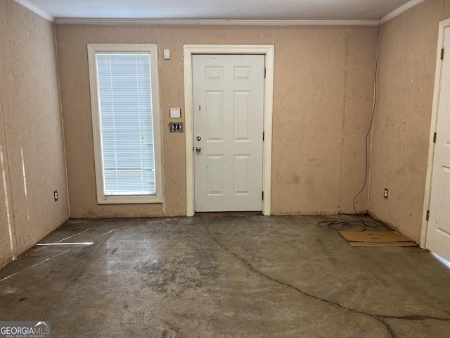 745 Pleasant Valley Rd SE, Silver Creek, GA 30173 - foyer entrance with crown molding and concrete flooring